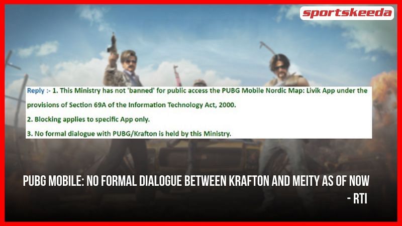 PUBG Mobile No formal dialogue between Krafton and MeitY currently