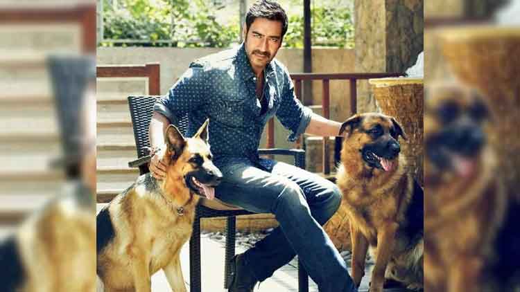 Ajay Devgn with Koki and Koko